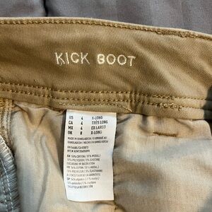 American Eagle Khaki Kick Boot Pants